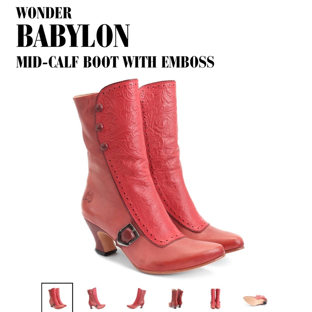 NIB John Fluevog Babylon leather boots, size 5.5